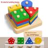 Montessori Geometric Stacking Rings: Educational Shapes for Infants & Toddlers (1-3 Years)