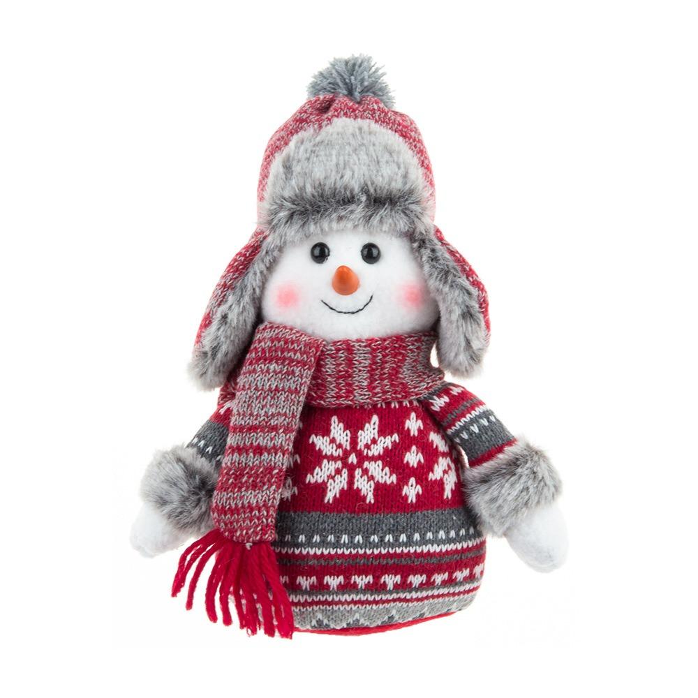 

Cartoon Snow Doll Portable Christmas Decorations Pendant Knitted Hat Snowman Doll Kids Gift style A