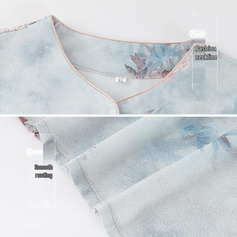Tang Lady Mid-Aged Women's Spring/Summer Breathable Shirt