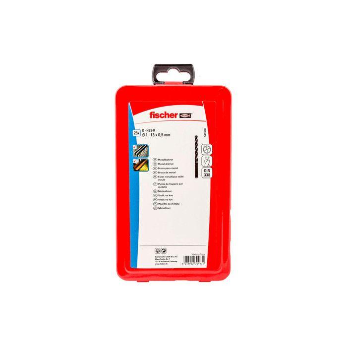 Pack 25 Forets Métalliques Hss-r Din338 1-13 543328 Fischer