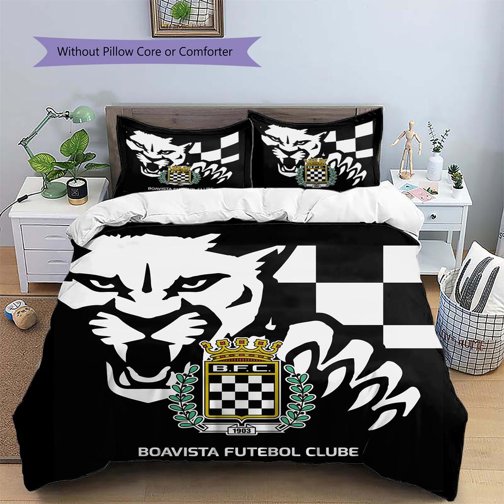 Boavista FC Pattern Bedding Home Decoration Birthday Gift (1 * duvet cover + 2 * pillowcase, without core)