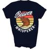 MIRABOZZI Beaver Whisperer Beavers Hunting Lover Unisex Shirt Gift Women Men T-Shirt (Navy;3XL)