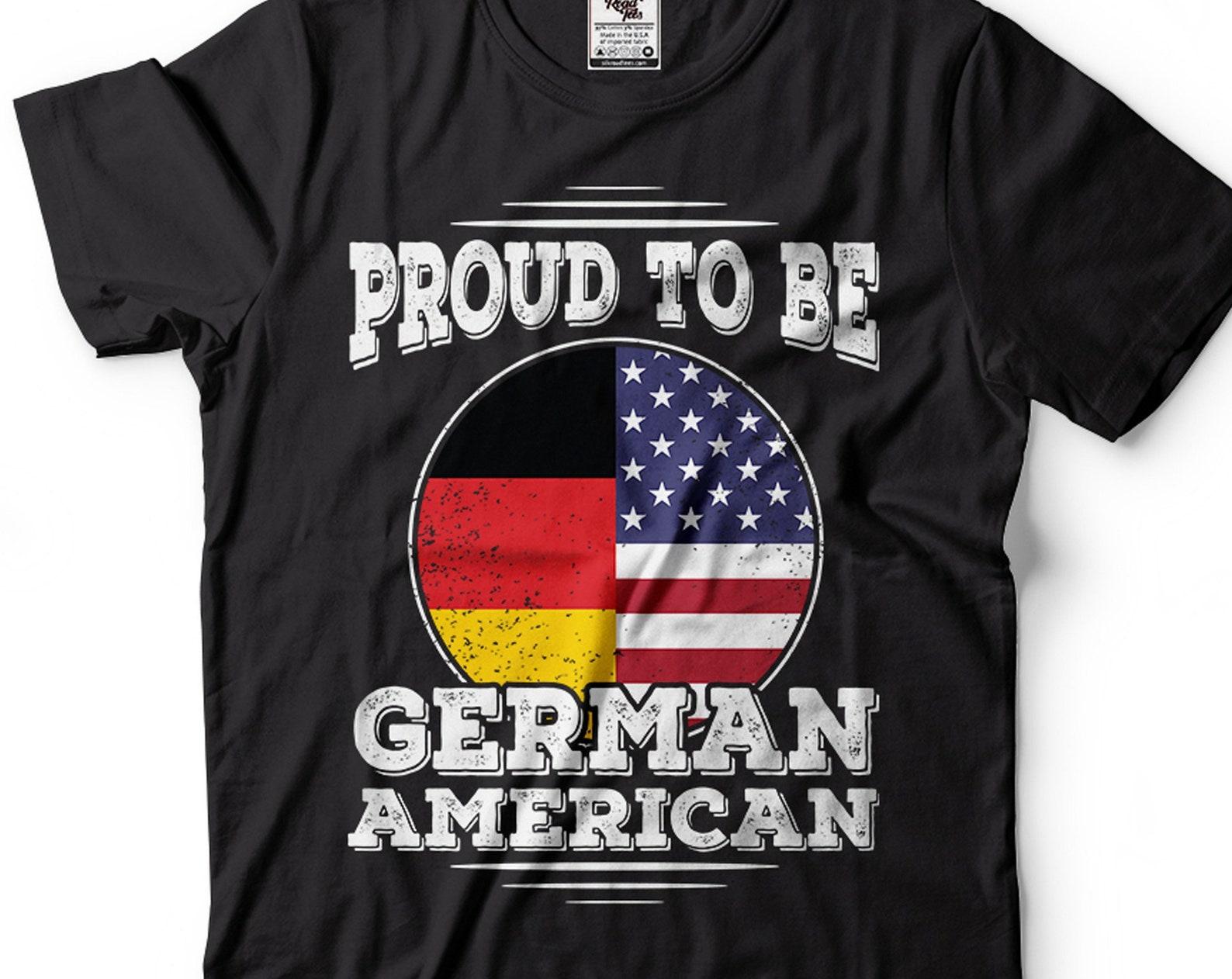German American Pride T-Shirt: Patriotic Germany USA Flag Tee XL