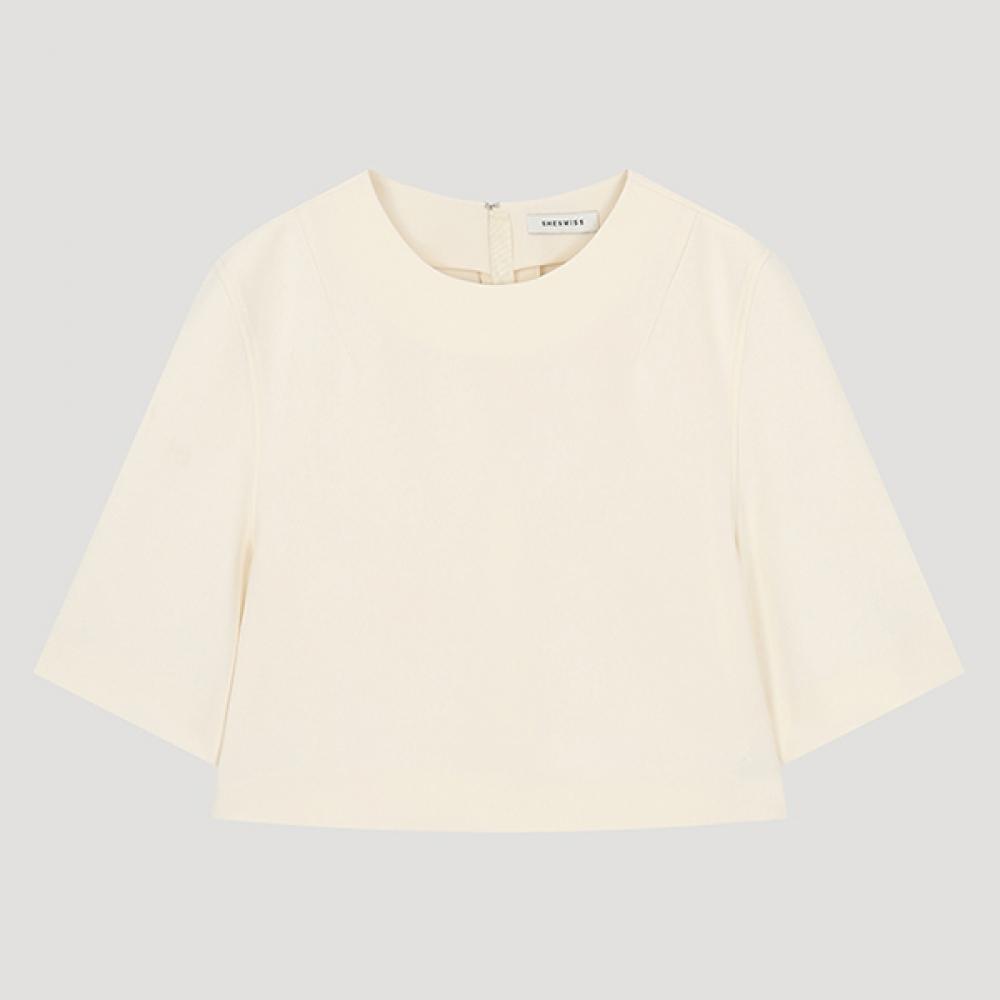 

She S miSS Back Slit Crop blouSe Swwblo31710 Cr creamy/55