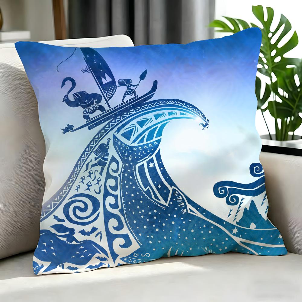 Art LLight blue ocean rippled Cushion Cover Cushion Cover Set Pcs x x x Pillowcase Decorative Sofa Home Decor