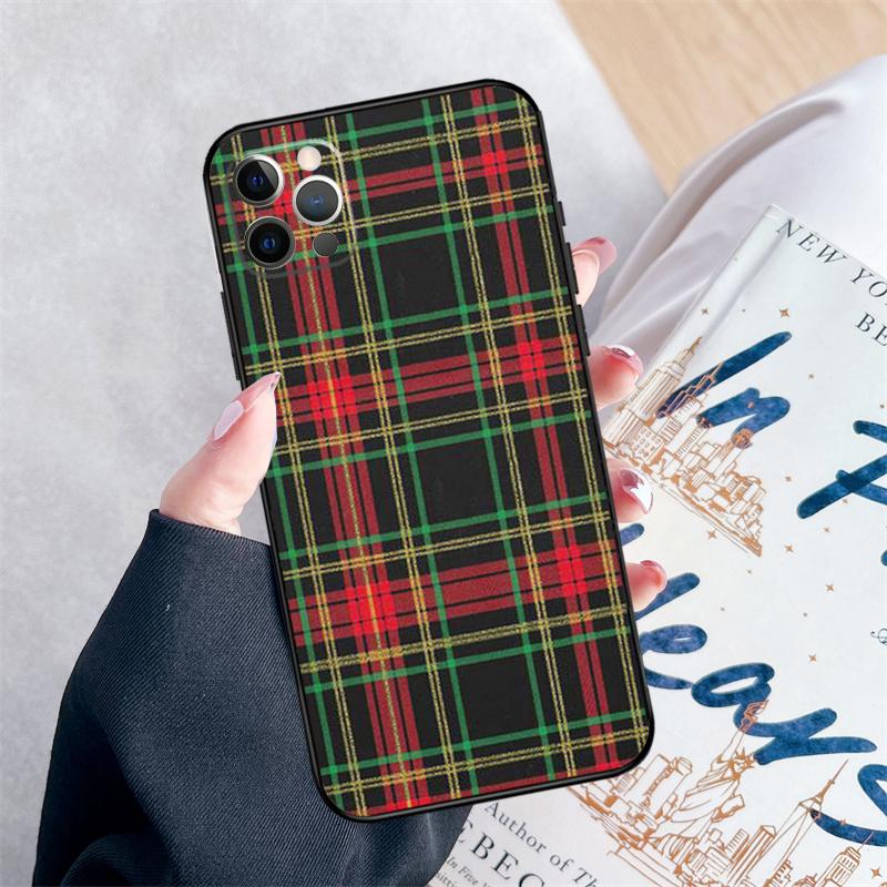 Scottish Plaid Warm Plaid Phone Case For iPhone 14 15 16 Pro Max 12 13 Mini 11 Pro Max XR 15 16 Plus 16e Cover Coque