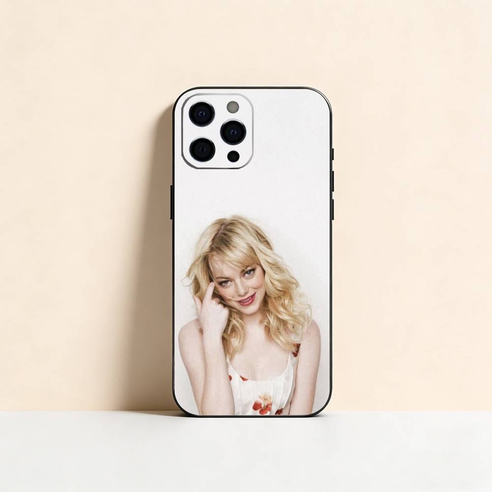 Emma Stone Phone Case For iPhone 17, 16,15,14,13,12,11 Plus,Pro Max, Others Soft Black Cover