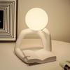 Wow House Minimalistisk Resin Figur Lampe - Abstrakt Design Nattlys for Soverom eller Skrivebord