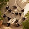 Rain Chain with Cup Collectors Sturdy Iron Low-Maintenance for Patio