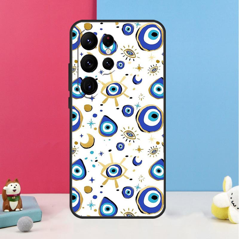 Evil Eye Case For Samsung Galaxy S23 S24 Ultra S20 S21 FE Note 10 20 Ultra S8 S9 S10 S22 Plus Cover