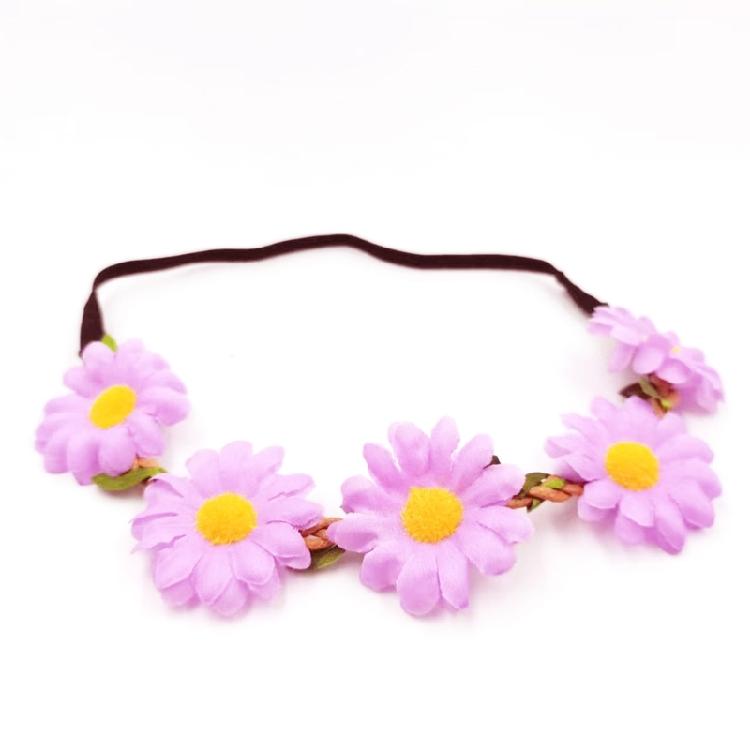 Daisy Floral Wreath Elastic Headband Decorative Flower Headpiece Headwear For Home Decoration Or Festival Celebrations
