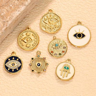 Cross-Border Classic Evil Eye Geometric Stainless Steel Jewelry Set: Pendant, Bracelet & Stud Earrings