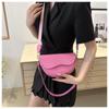Fashion Double Straps Shoulder Bag Casual Solid PU Leather Versatile Crossbody Bags for Women Festival Gift