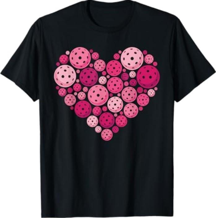 Pickleball Heart Valentine's Day Pickleball Lover Women Girl T-Shirt