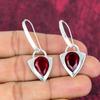 Red Garnet Jewelry, 925 Solid Sterling Silver Earrings, Handmade Gemstone Jewelry Earrings For Memorial Day
