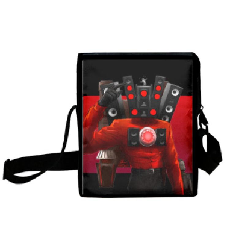 Cartoon Toilet Skibidi Backpack Pencil Case Large Capacity Schoolbag Travel Bag