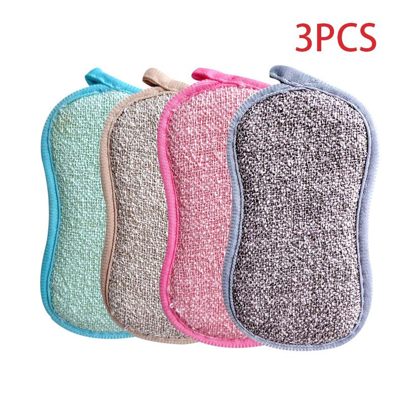 Reusable Washable Sponges Magic Sponge  Scouring Pad Dishwashing Sponge Kitchen Sponge Cleaning Product Gadgets