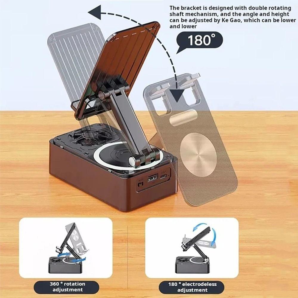 Foldable Phone Holder Stand 4-in-1 Phone Holder with Microphone  Live Streaming