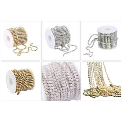 Rhinestones Close Chain Trim for Sewing Craft Jewelry Wedding Decoration Rhinestones Cup Chain Claw Rhinestones Chain