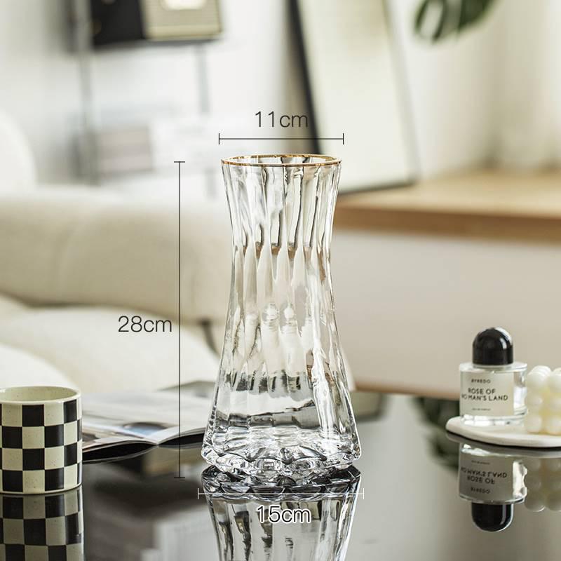 Elegant Small Glass Vase for Fresh Flowers - Perfect for Living Room or Dining Table Decor