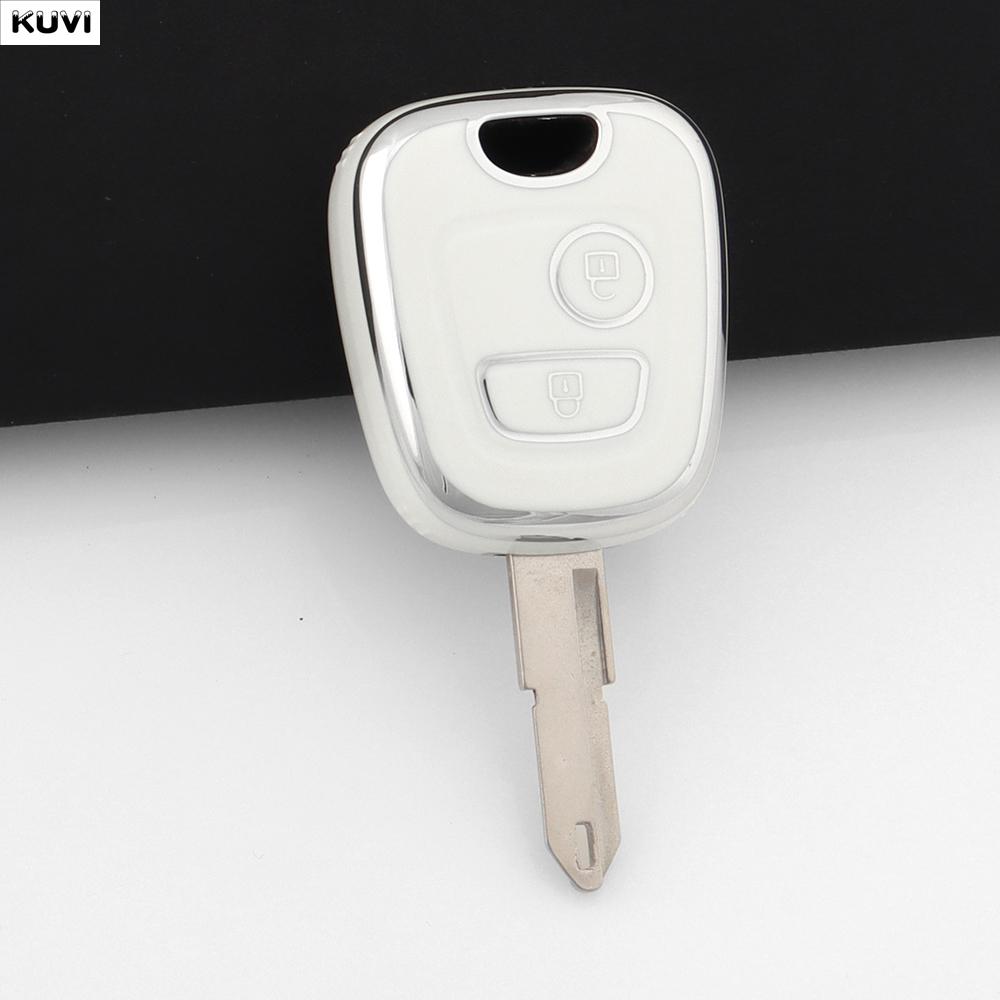 2 Button Tpu Car Remote Key Case Cover Shell Fob Keychain For Peugeot 107 206 207 307 For Citroen C1 C2 C3 C4 For Toyota Aygo