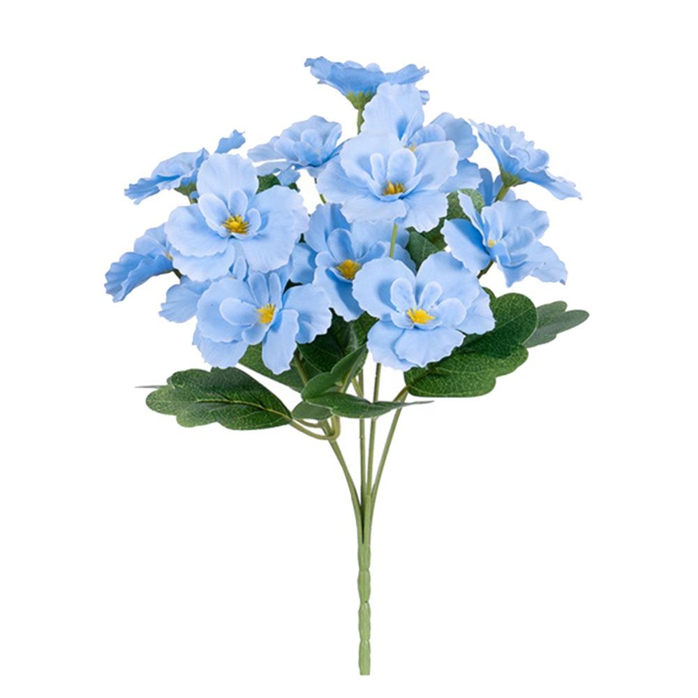

Multicolor Simulation Flower Bouquet Green Leaves Faux Flower Home Decoration синий