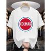 Men's Summer Fashionable Casual Loose Large Size COLMAR Letter Pattern Printed Round Neck Short Sleeve T-shirt Top