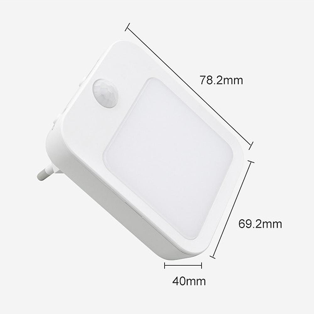 Led Night Light Wireless Auto On/off US/EU Plug Motion Sensor Lamp 3000k 6000k Dimmable Bedside Sleep Bedroom Energy Saving