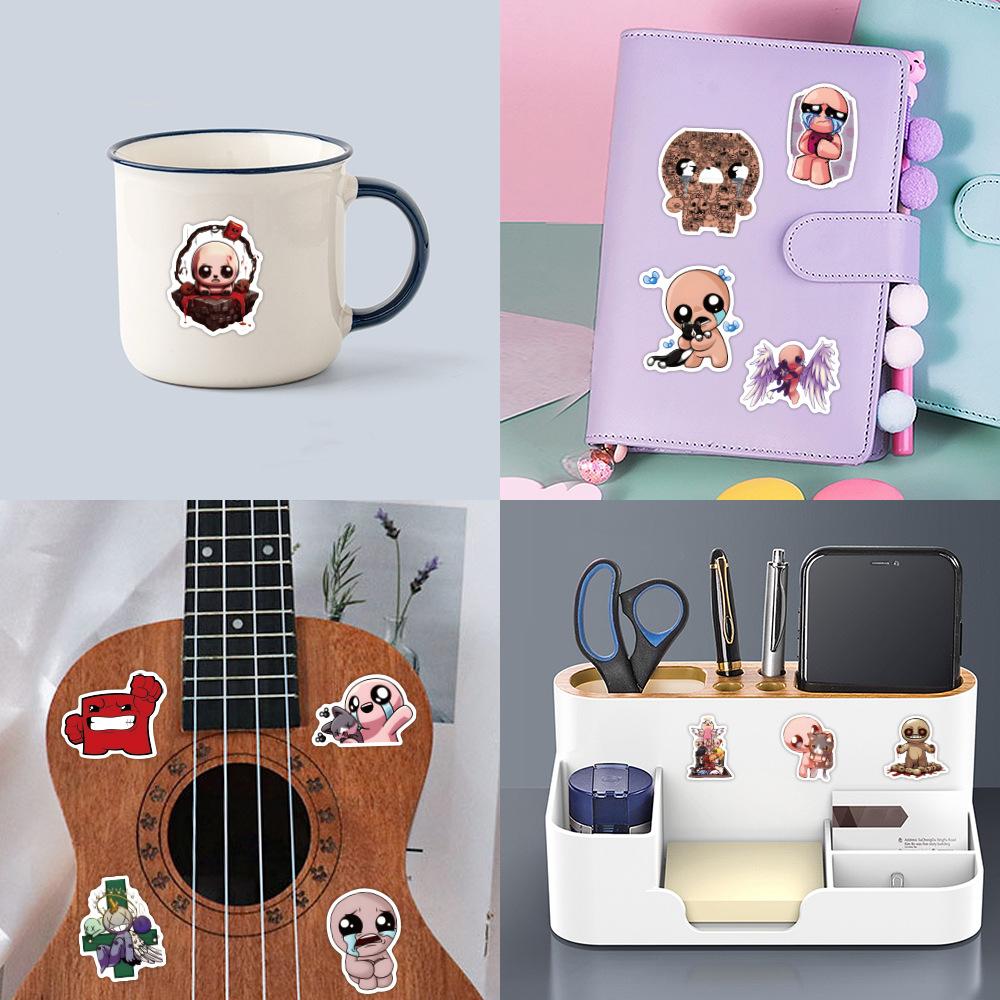 50 New Styles The Binding of Isaac Graffiti Stickers Decorative Skateboard Guitar Stickers