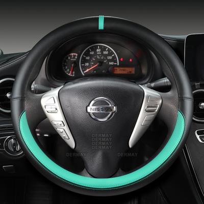 Für Nissan Versa Sedan C11 N17 E12 N18 Versa Hinweis Nissan Almera PU Leder Auto Lenkrad Abdeckung Auto Zubehör