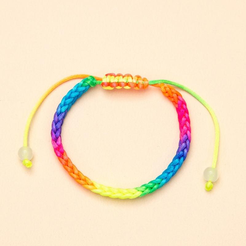 Stretchable Multicolor Braided Handmade Bracelet Symbolizing Good Luck and Versatile Fashion Accessory