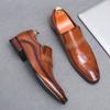 Fashion Elegantes Men's Dress Shoes Business Oxford Shoes Classic Leather Male Loafers Handmade Formal Derby Shoes Soft Driving Footwear