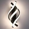 LED Wall Lamp Curved Design Spiral LED Wall Lamp Tricolor Living Room Background Light Minimalist Modern for Home Study Room