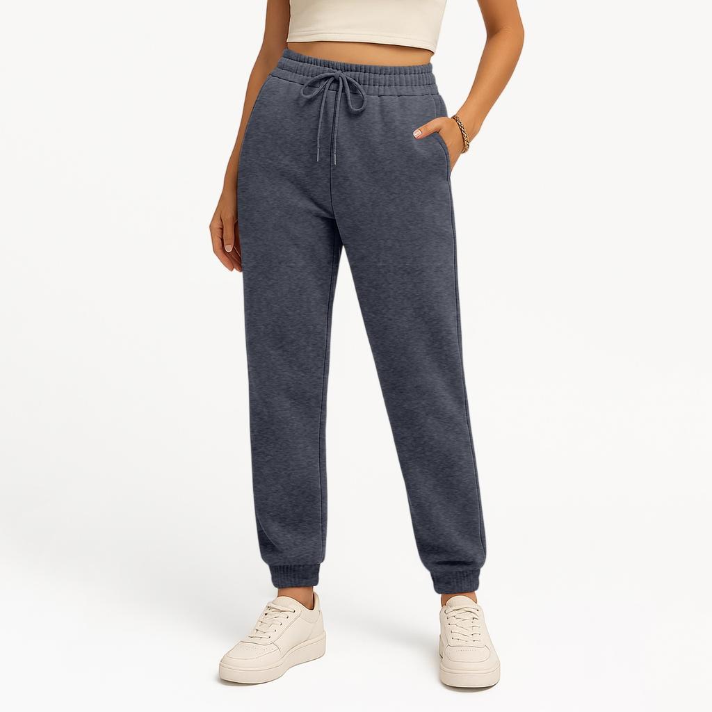 Women  Elastic Waist Cuff Pants Trousers Summer Loose Fit Hiking Jogger Pant With Pocket