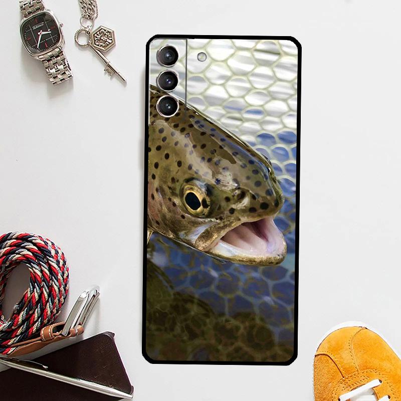 Trout Fish Fishing Case For Samsung Galaxy S25 S24 Ultra S20 S21 S22 S23 Plus S9 S10 S24 FE S25 FE Cover Coque