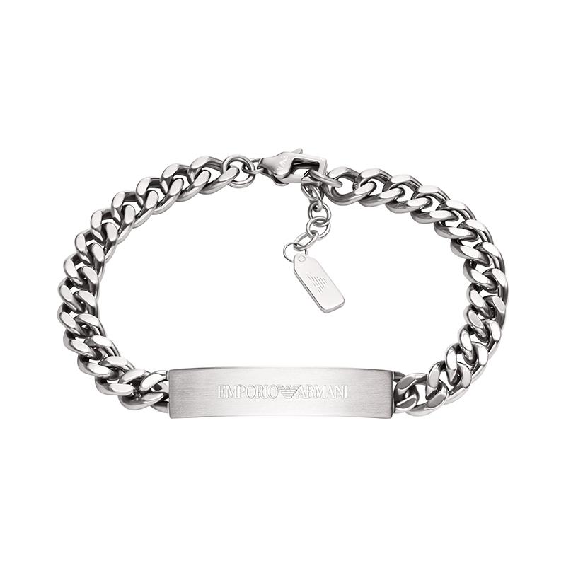 Emporio Armani lobster clasp design stainless steel bracelet men s silver EGS3304040 серебряный