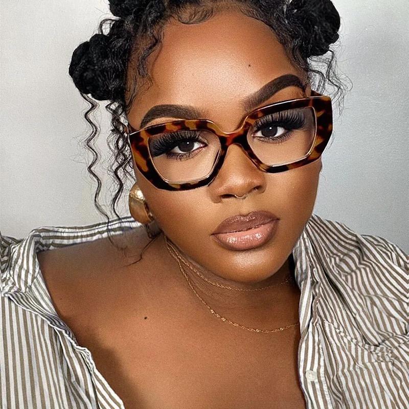 New Clear Thick Frame Eyewear Anti Blue Light Blocking Glasses Square Optical Eyeglasses Unisex Lectura