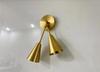 Brass Wall Sconce Vanity Light Fixture Mid Century Modern Wall Lamp Bathroom Mirror Light New Home Gift Dual Cone Sconce Home Decor Lighting