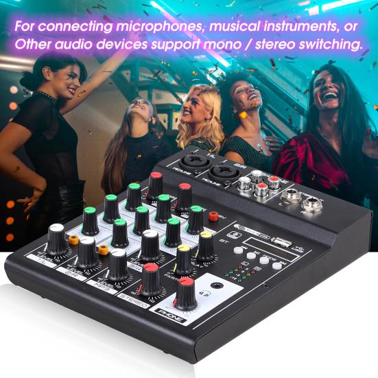 

M4U Sound Console Professional Stereo 4-полосная USB Audio DJ Mixer Звуковая карта