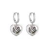 New Chinese sterling silver rose silver love ear + French premium earrings