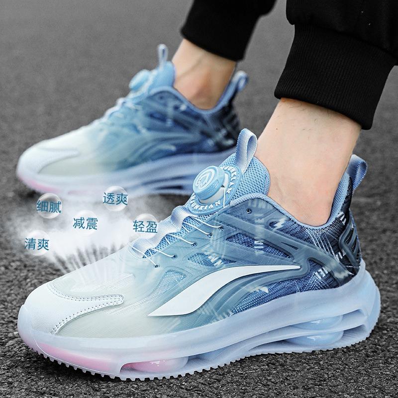 Children's shoes rotating button sports shoes men's and women's casual parent-child air cushion soft sole