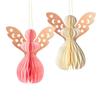 6Pcs Angelic Honeycomb Decoration Paper Honeycomb Ornament For Christmas Tree Wall Wedding Baby Showers Birthday Party