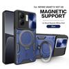 For Infinix Smart 9 4G Case Magnetic Car Holder Ring Armor Phone Case For Infinix Smart 9 Smart9 X6532 Slide Lens Protect Cover