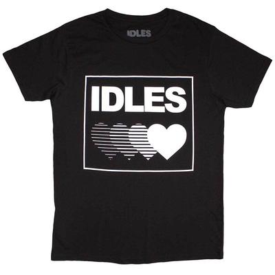 Idles T-Shirt Gradientowe Serce Zespół Oficjalny Czarny Nowy