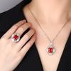 Jewelry Copper Bottom Gold-Plated Simulation Bird'S Nest Cut Orange Red Blue Simple Set Female 10 * 12