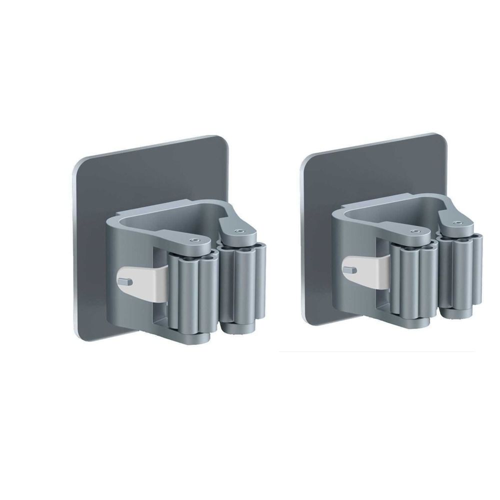 High Quality Wall Mounted Household Bathroom Storage Free Punch Broom Hanger Hook Mop Organizer Holder Mop Clip Storage Rack