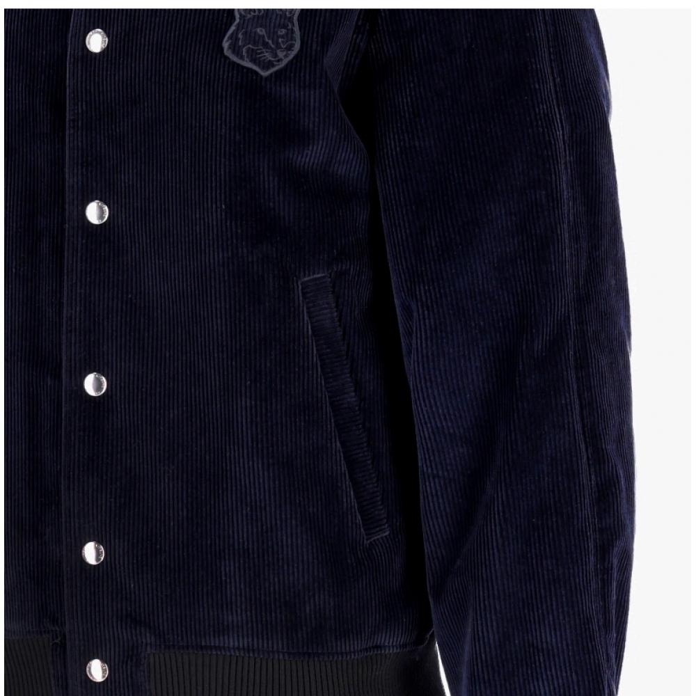 Maison Kitsune Mm02108ww0116 P480 Bold Fox Head Patch Corduroy Teddy Mens Jacket