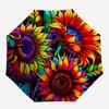 1pc Colorful Sunflower Auto-Folding Umbrella with Portable Tri-Fold Design, 8-Rib Iron Frame Outdoor Umbrella, Perfect Festival Gift for Fans, Travele