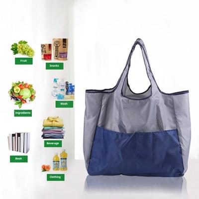 Foldable Shopping Bag Reusable Travel Grocery Bag Reinforced Stitching Sturdy Handles Large Capacity Shoulder Handbag