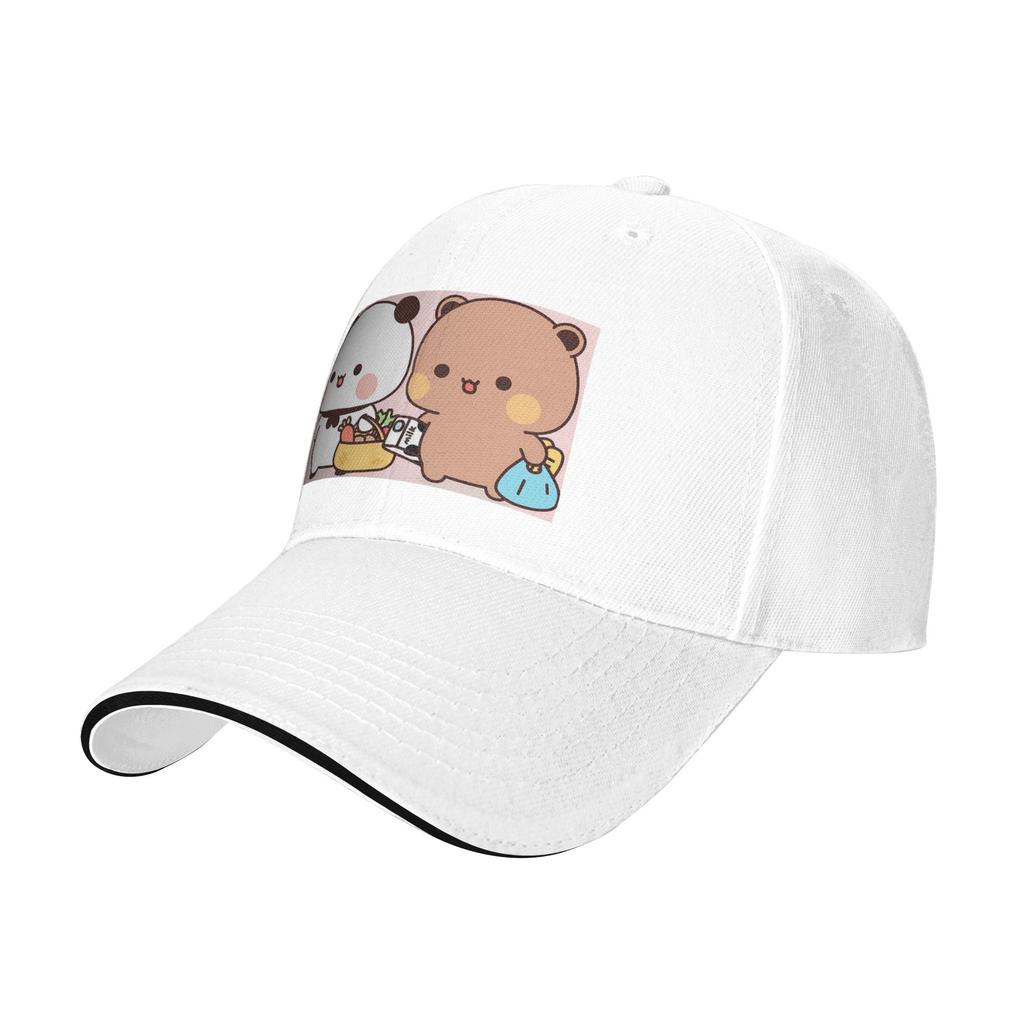 Süße Bubu und Dudu gehen gemeinsam zum Einkaufen Kappe Baseballkappen Verstellbare Mütze Hip Hop Sommer Unisex Baseballmützen Anpassbar